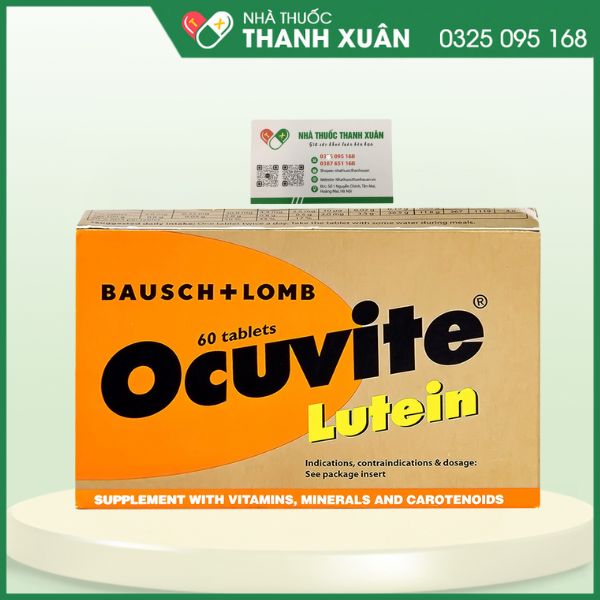 Ocuvite Lutein - Tốt cho mắt, giúp hỗ trợ giảm triệu chứng nhức mắt, mỏi mắt